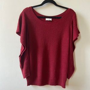 Burgundy cold shoulder sweater M